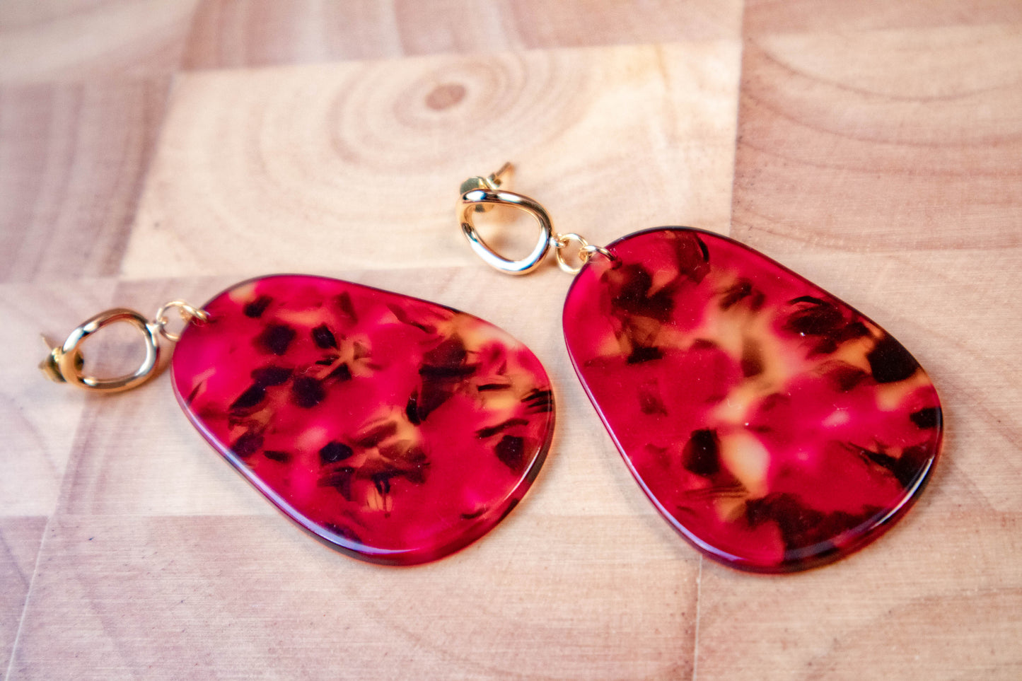 Earrings by FeSendra | Acetate | Fine Gold - 18 Carat Gold