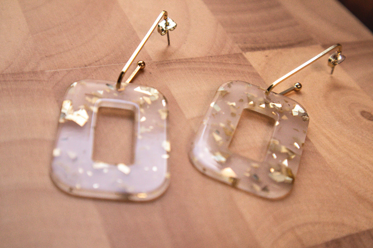 Earrings by FeSendra | Acetate | Fine Gold - Gold plated brass