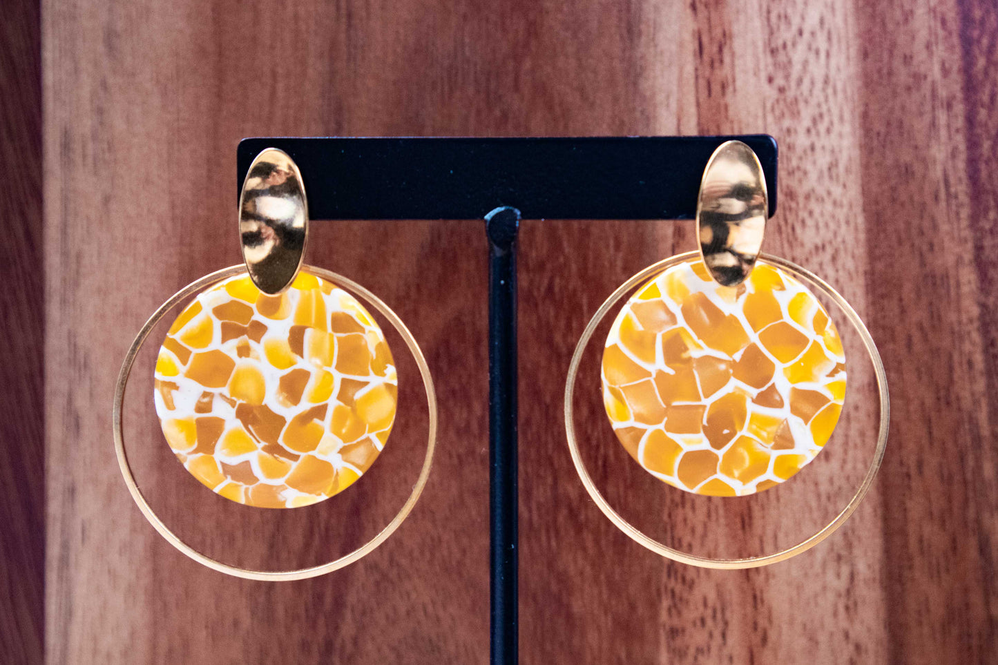 Earrings by FeSendra | Acetate | Fine Gold - 24 Carat Gold