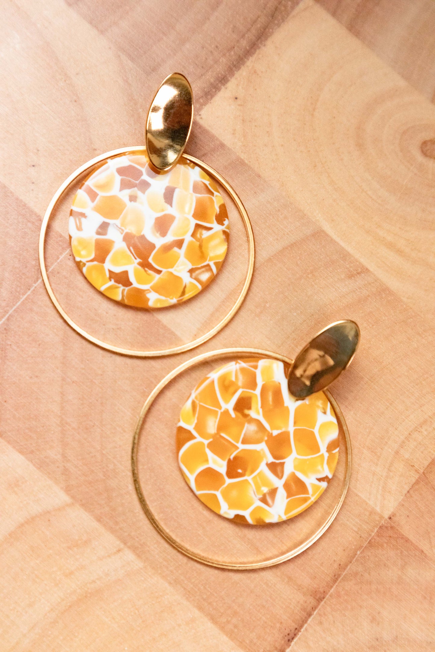 Earrings by FeSendra | Acetate | Fine Gold - 24 Carat Gold