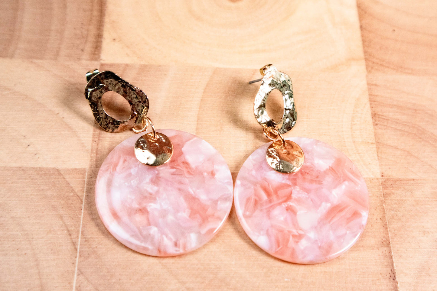 Earrings by FeSendra | Acetate | golden brass
