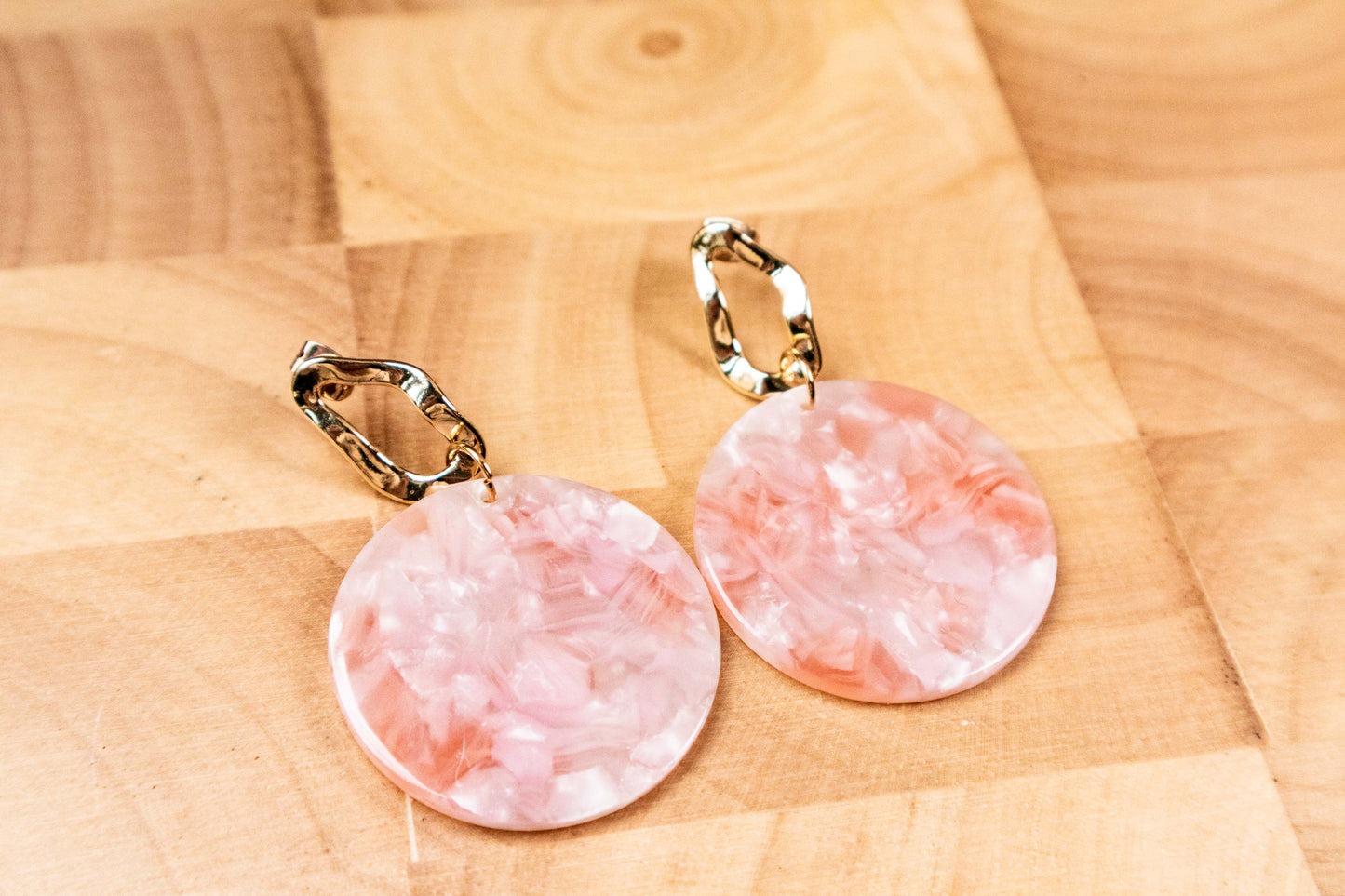 Earrings by FeSendra | Acetate | Fine Gold Brass - 24 Carat Gold