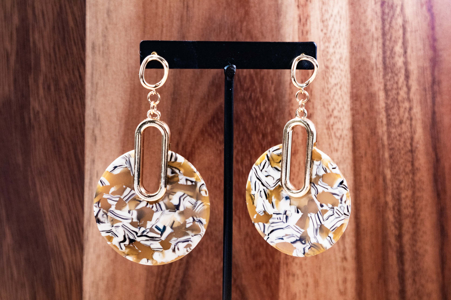 Earrings by FeSendra | Acetate | Fine Gold - 18 Carat Gold