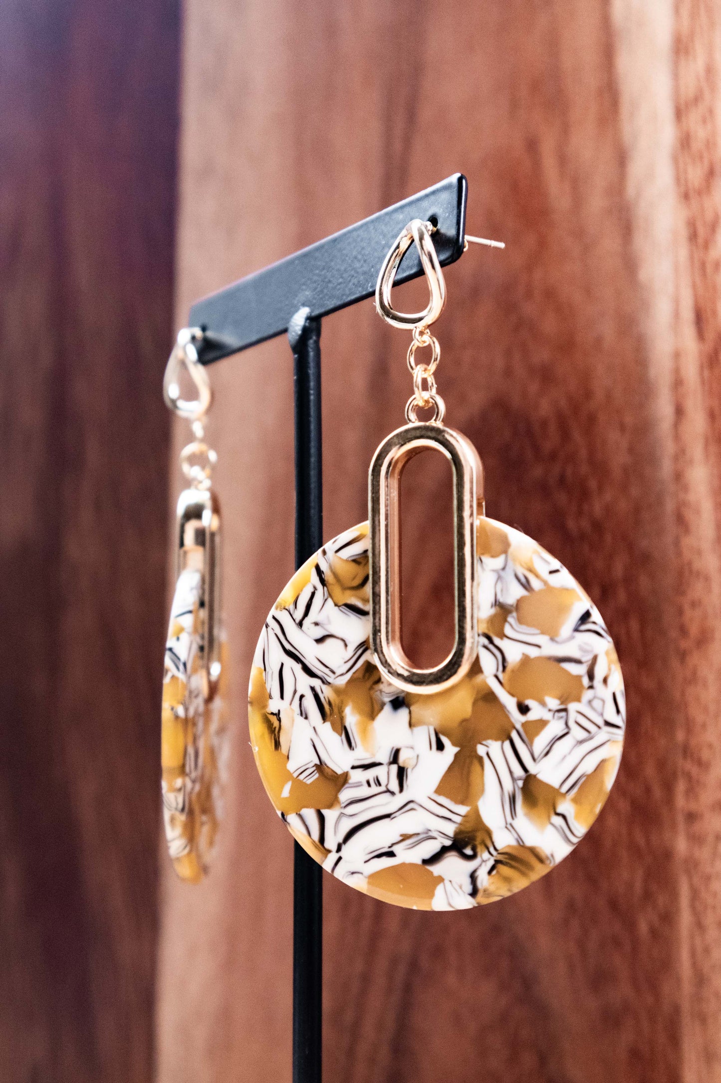 Earrings by FeSendra | Acetate | Fine Gold - 18 Carat Gold
