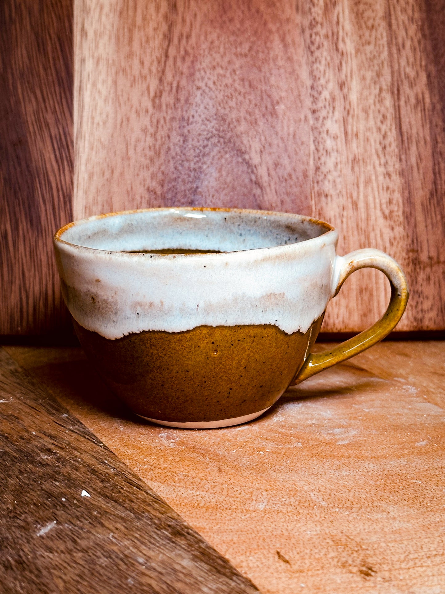 Cup of tea and coffee/cappuccino