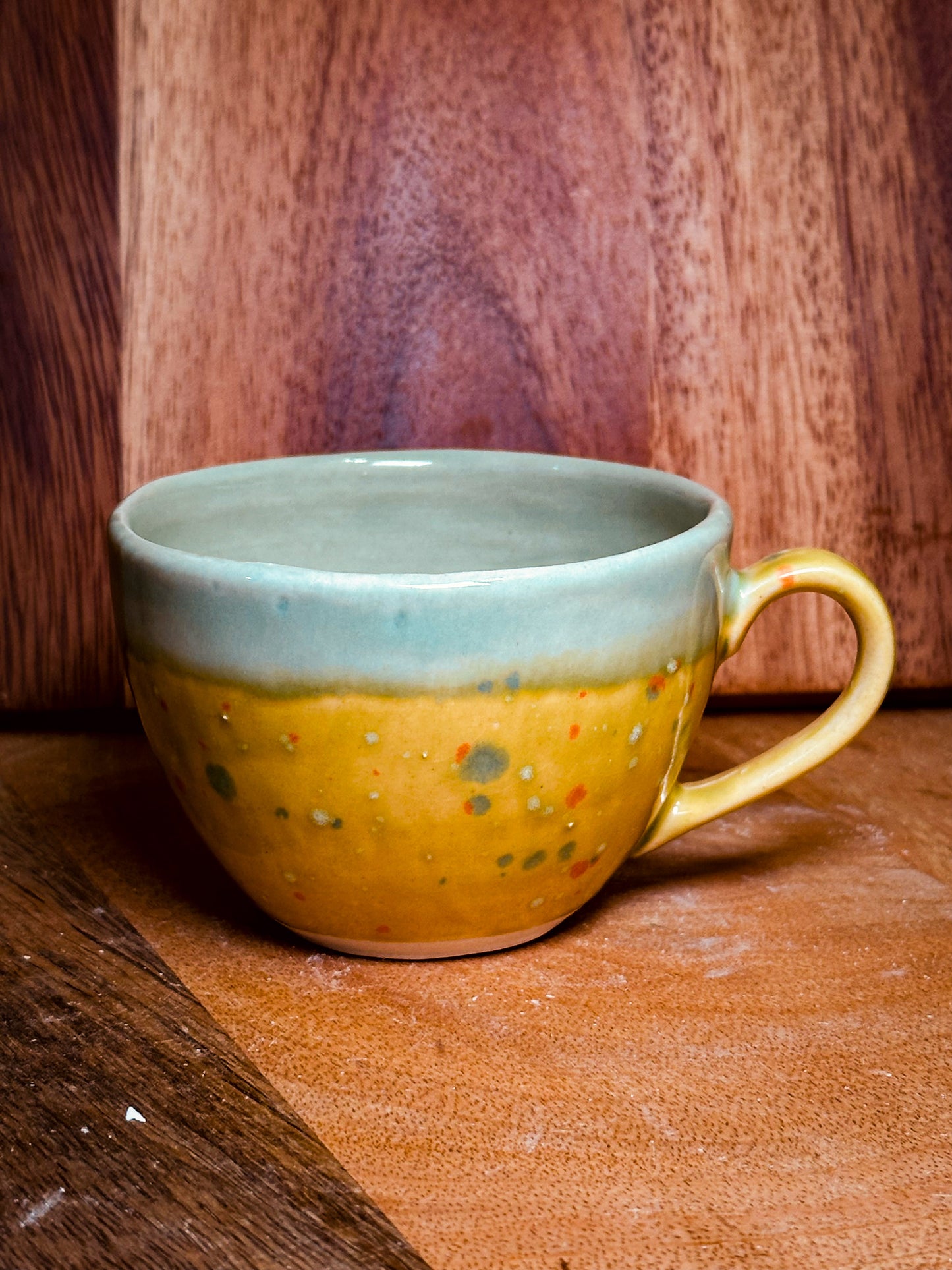 Cup of tea and coffee/cappuccino