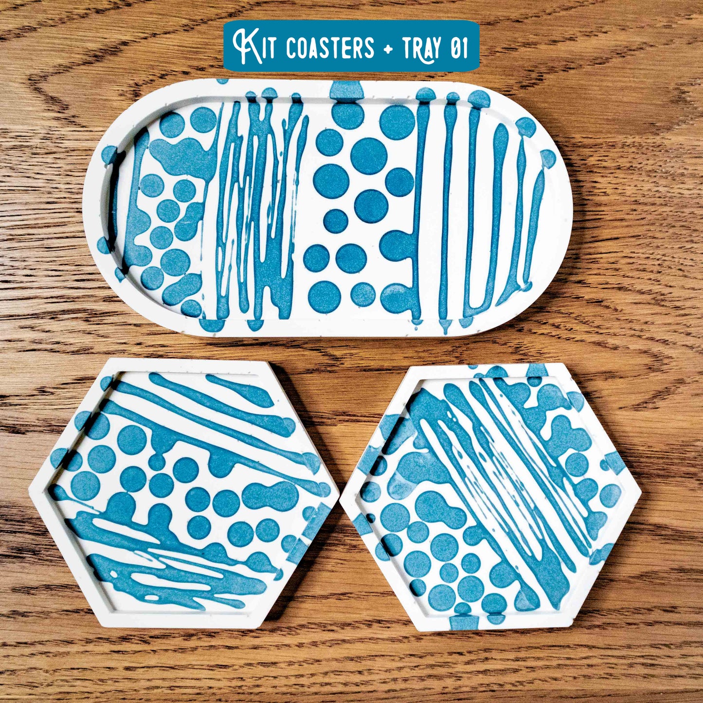 Decorative Eco Resin coaster | tray | KIT | Jesmonite