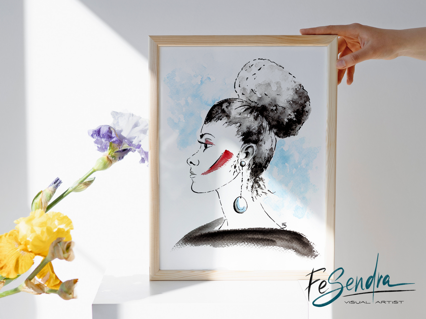 Printed Poster - Woman Portrait by FeSendra