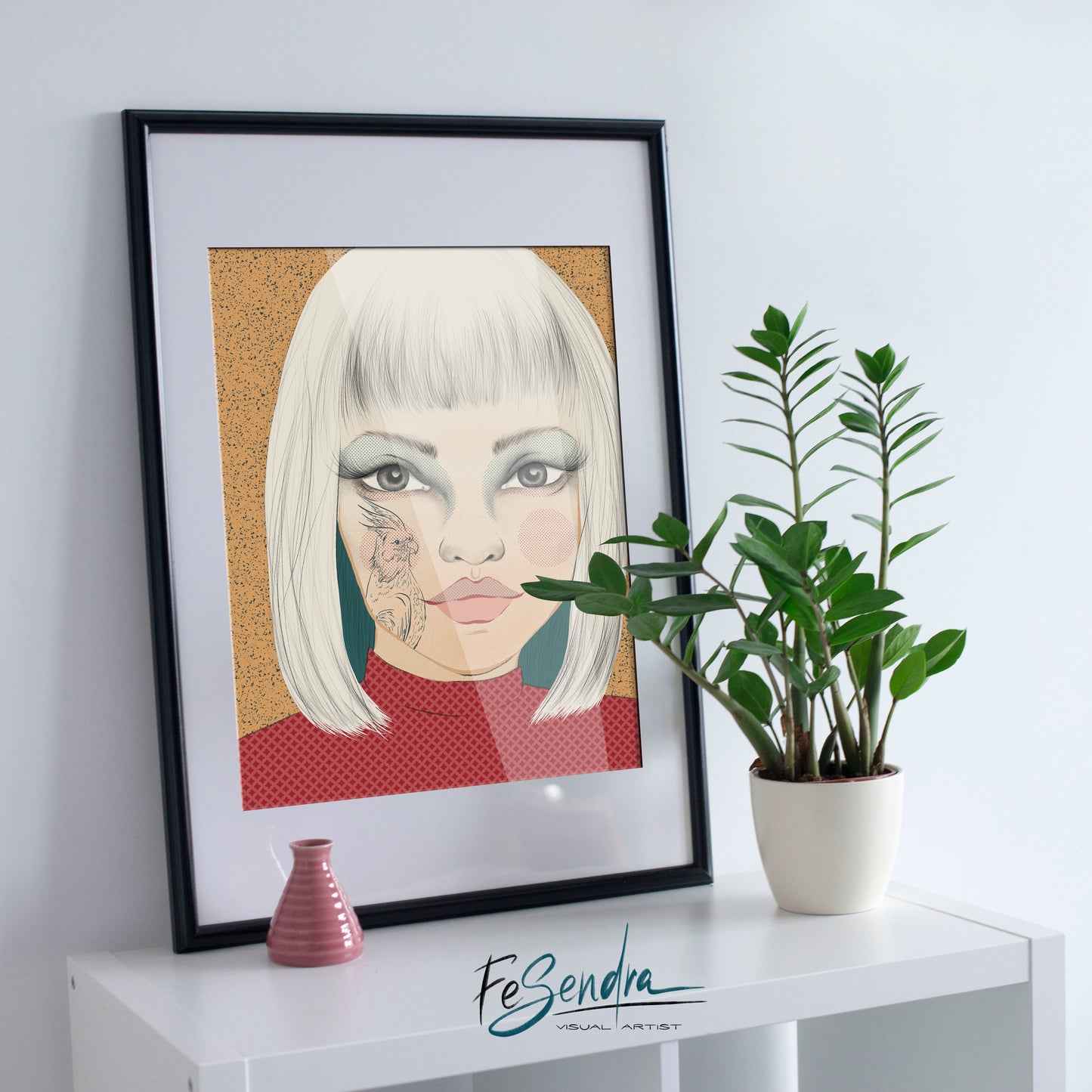 Printed Poster - Woman Portrait by FeSendra