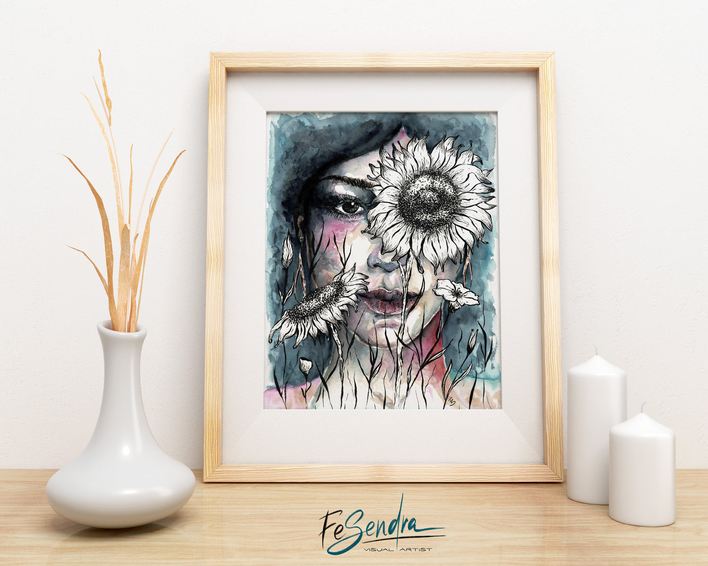 Printed Poster - Woman Portrait by FeSendra