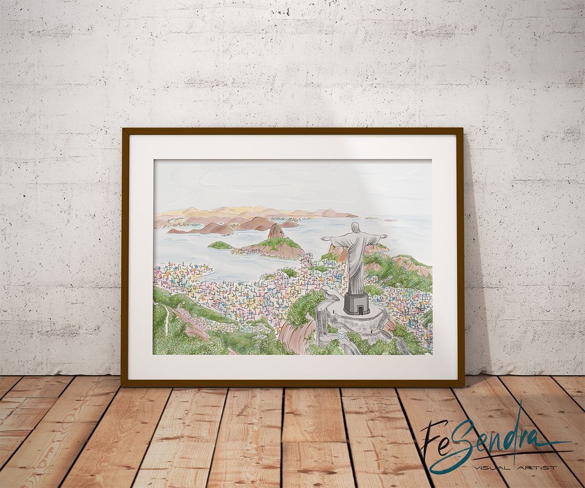 Printed Poster - Rio de Janeiro - "Corcovado"