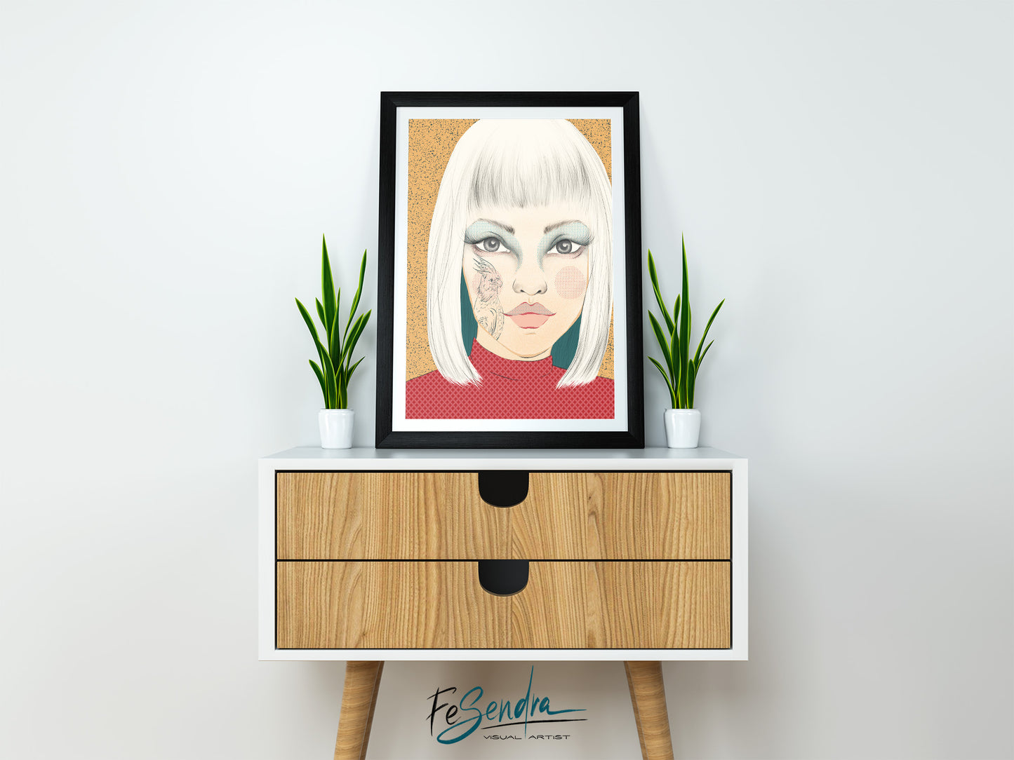 Printed Poster - Woman Portrait by FeSendra