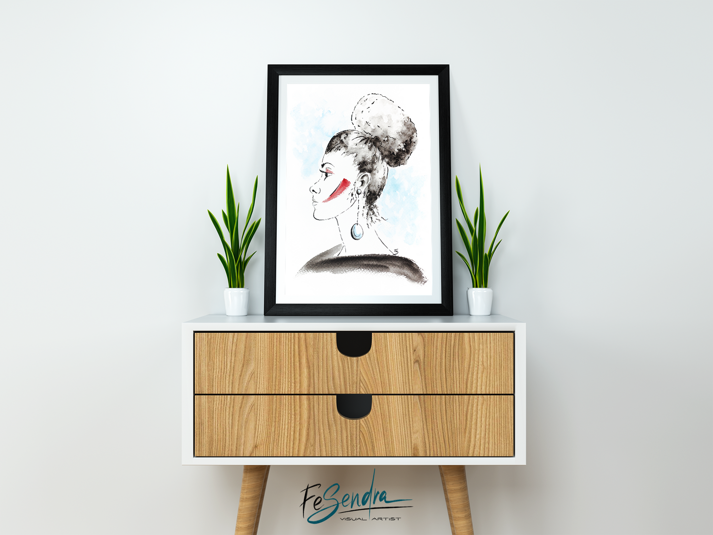 Printed Poster - Woman Portrait by FeSendra