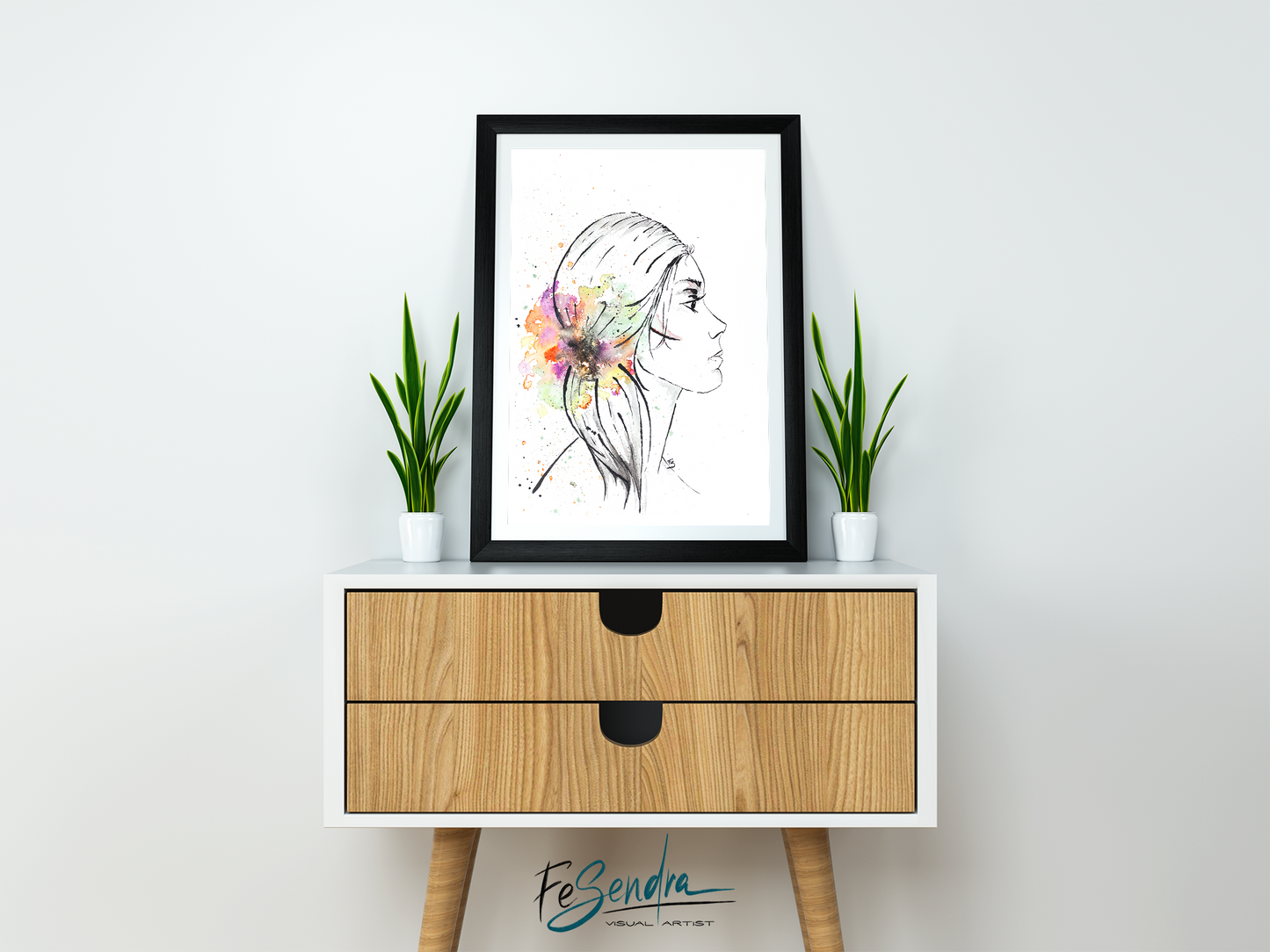 Printed Poster - Woman Portrait by FeSendra