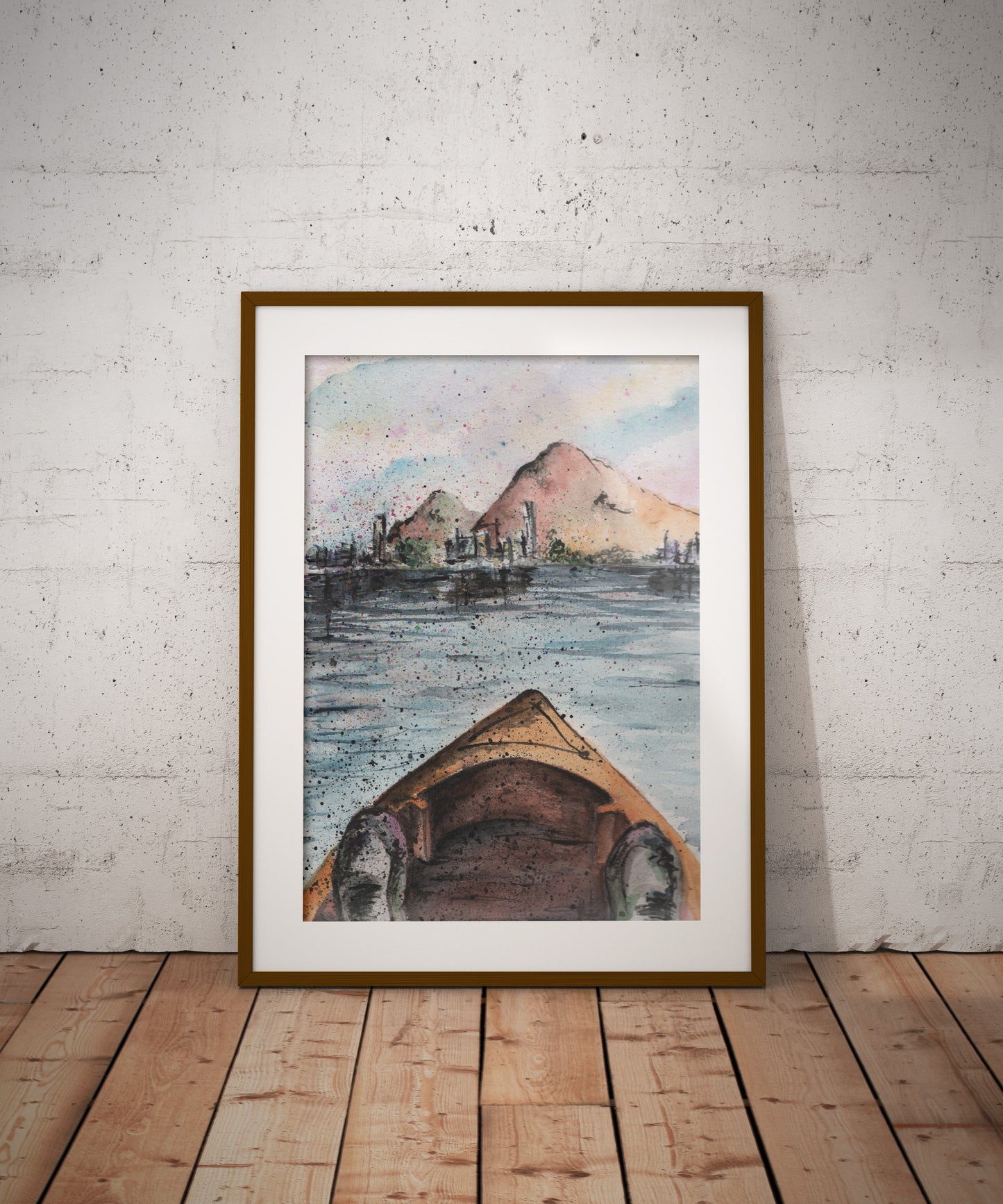 Printed Poster - Watercolor kayak