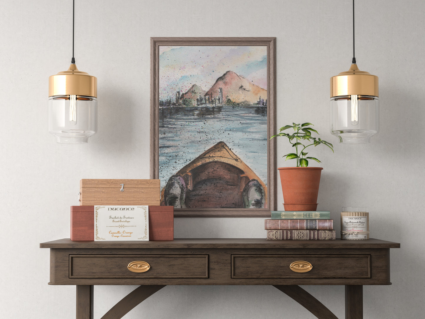 Printed Poster - Watercolor kayak