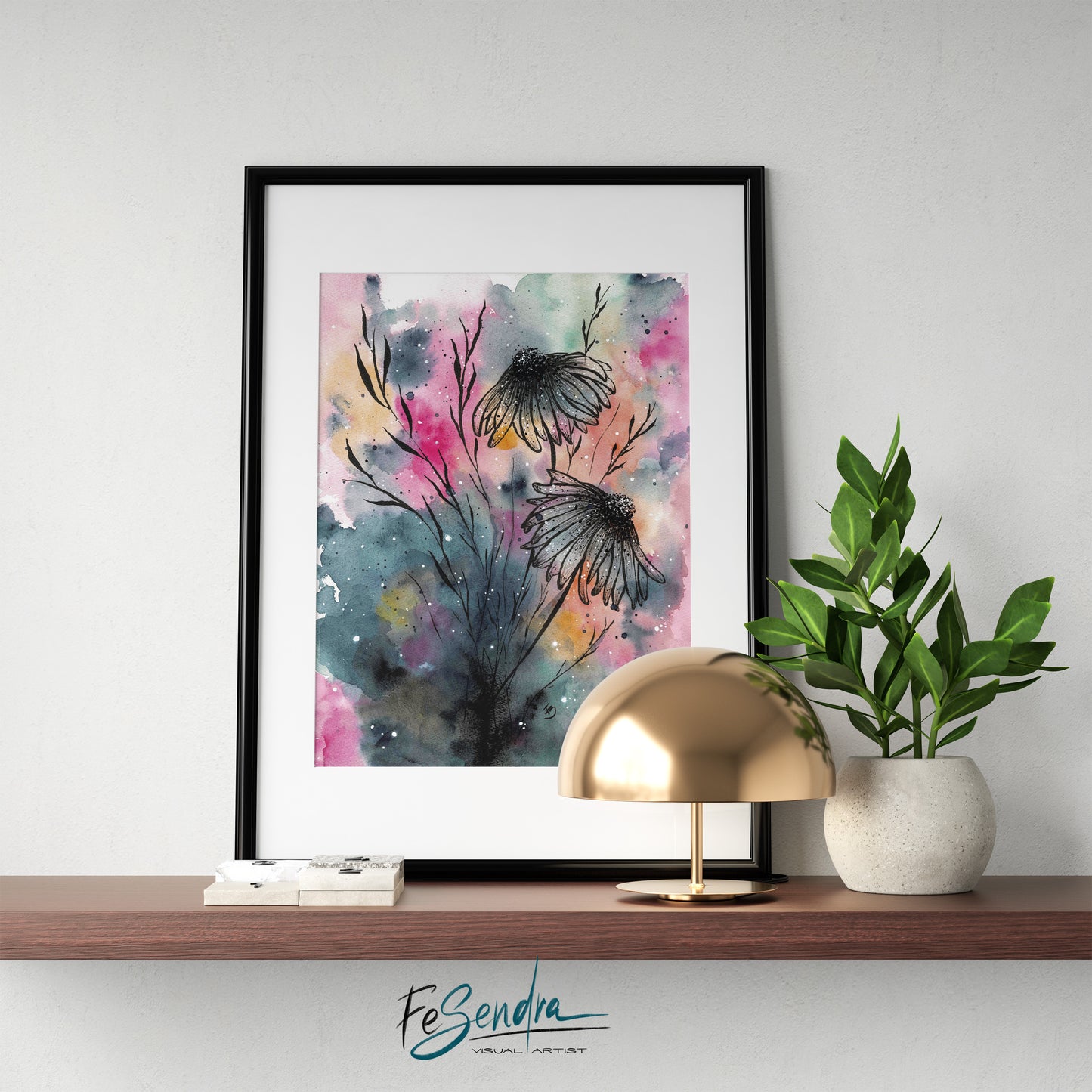 Printed Poster - Flowers and colors by FeSendra