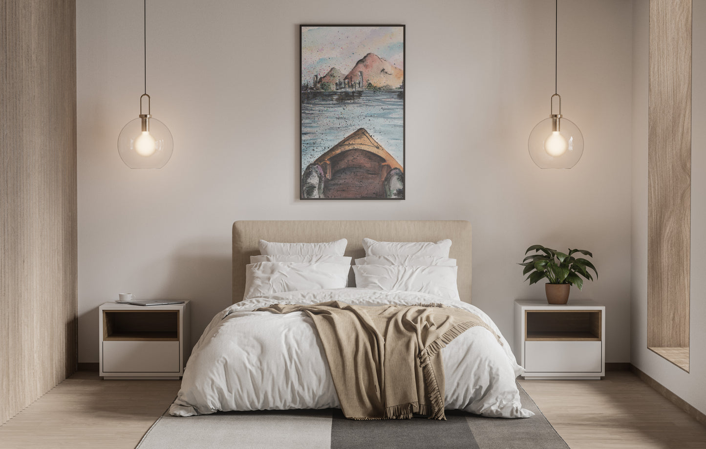 Printed Poster - Watercolor kayak