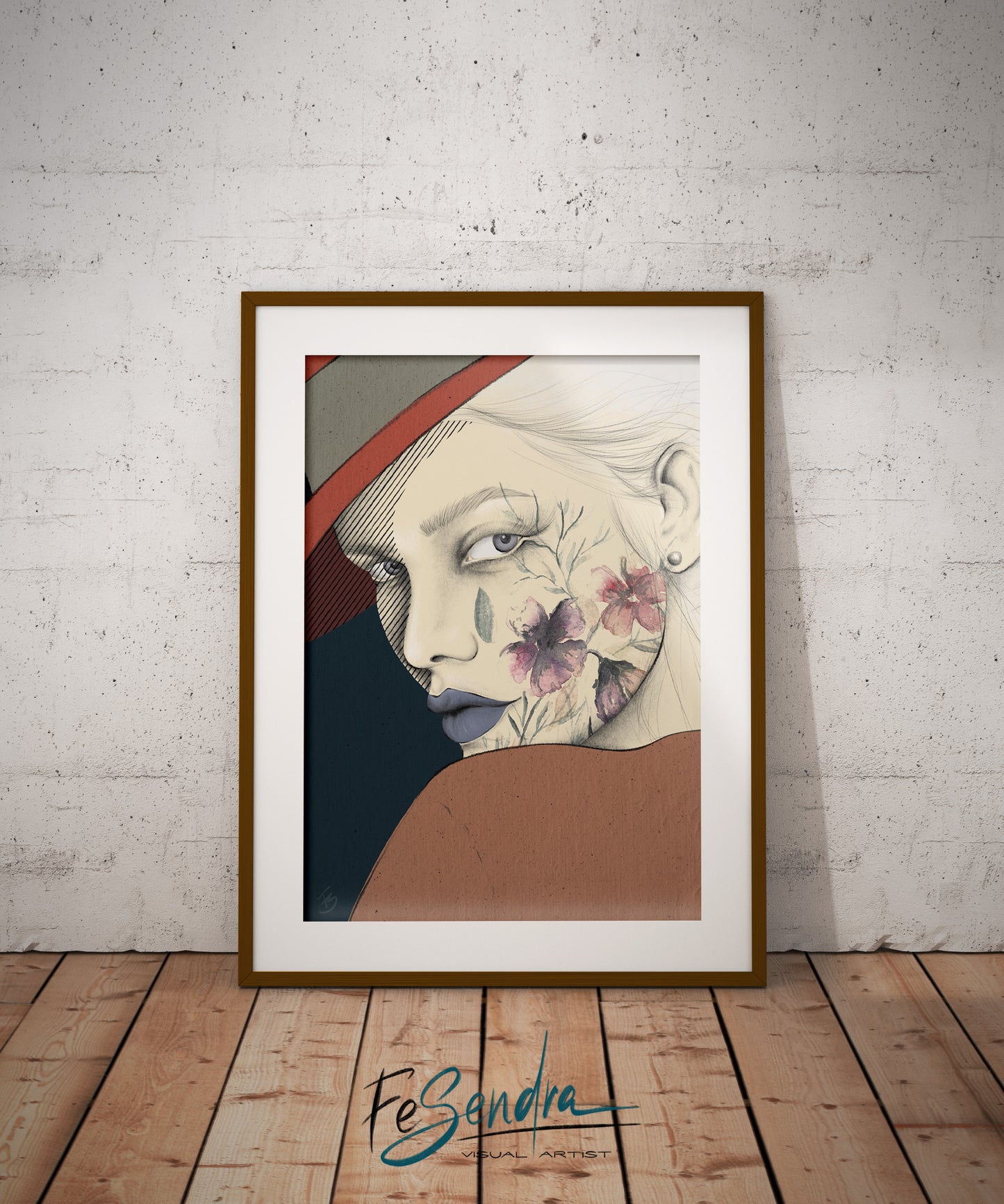 Printed Poster - Woman Portrait by FeSendra