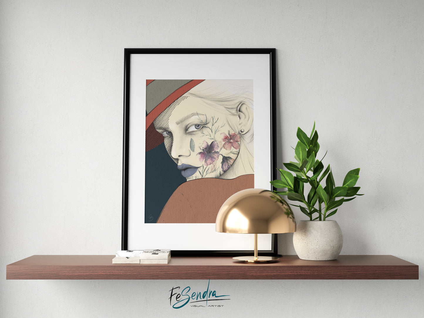 Printed Poster - Woman Portrait by FeSendra