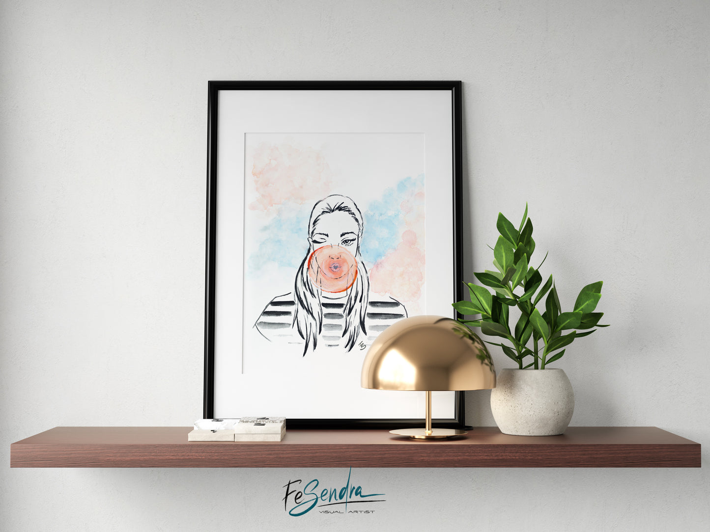 Printed Poster - Funny girl by FeSendra