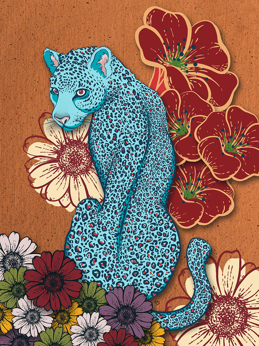 Printed Poster  | Jaguar orange by FeSendra
