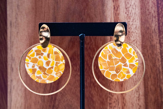 Earrings by FeSendra | Acetate | Fine Gold - 24 Carat Gold