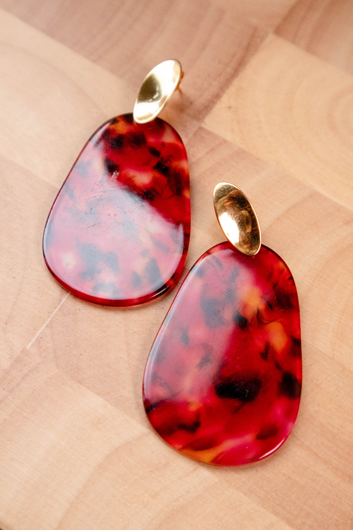 Earrings by FeSendra | Acetate | Fine Gold - 24 Carat Gold