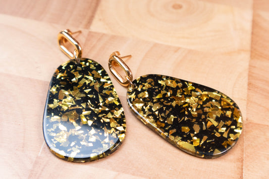 Earrings by FeSendra | Acetate | gold-plated 24 k zamac - 24 carat gold