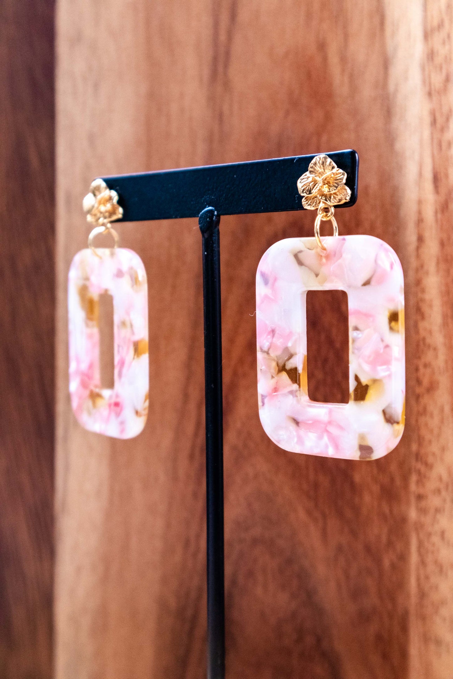 Earrings by FeSendra | Acetate | gold-plated brass - 24 carat gold