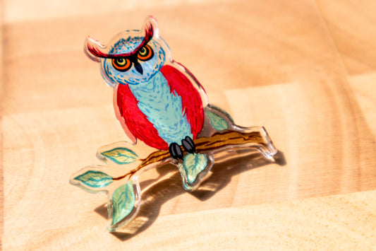 Acrylic pin | Owl