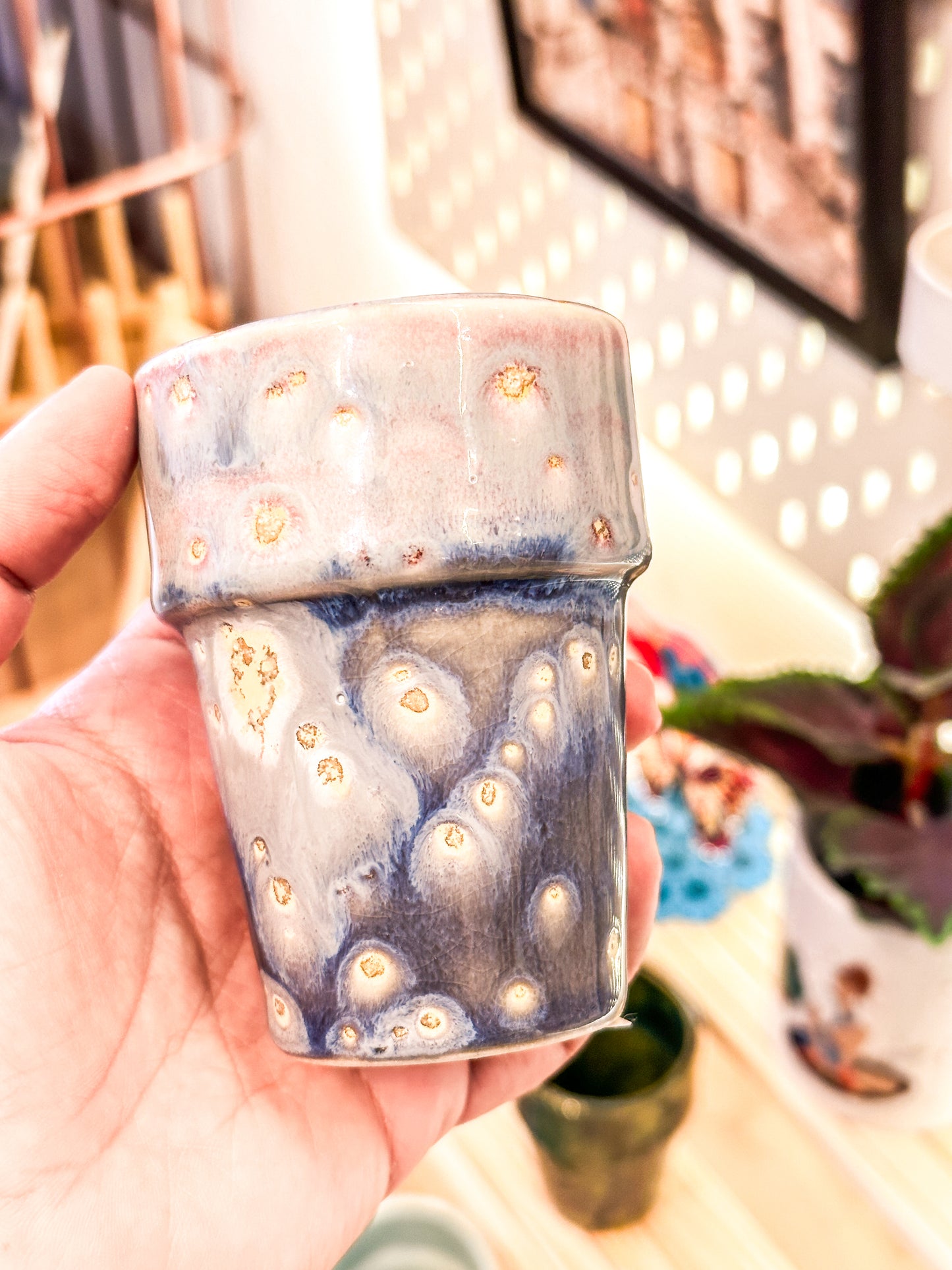 Handmade ceramic cup | blue