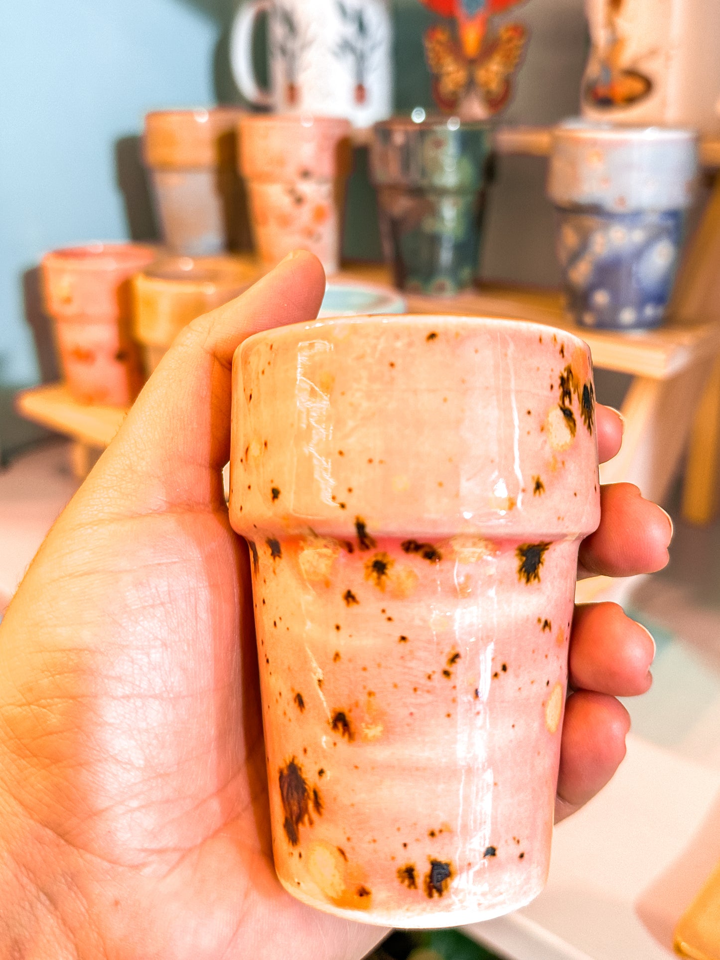 Handmade ceramic cup | pink