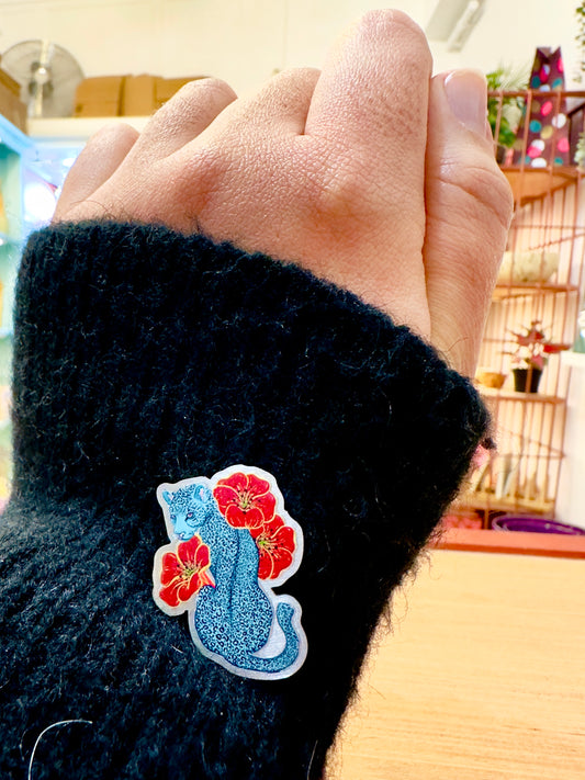 Metal pin | Blue jaguar