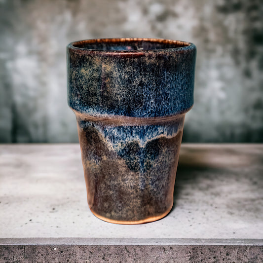 Handmade ceramic cup | blue