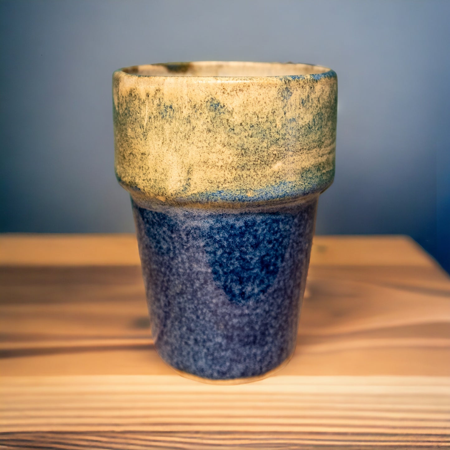 Handmade ceramic cup | blue