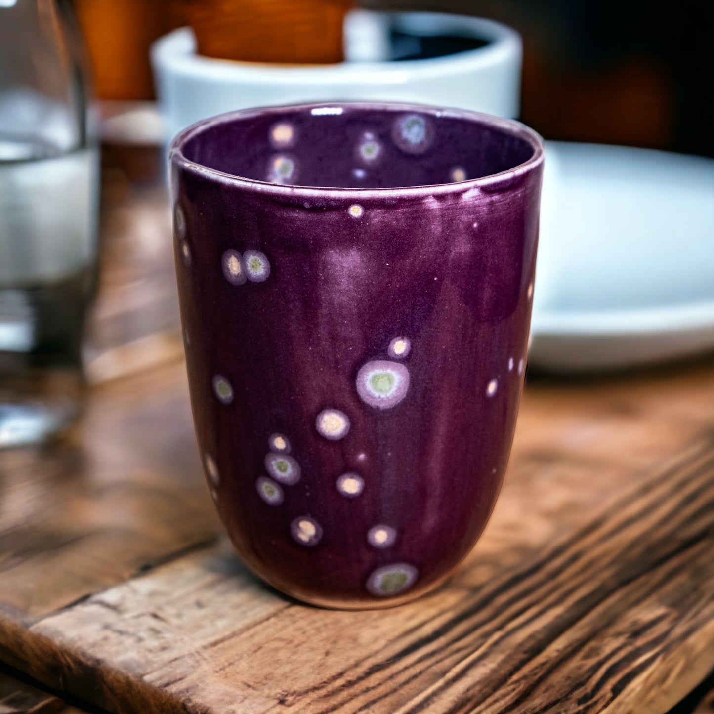 Handmade ceramic cup | passion flower