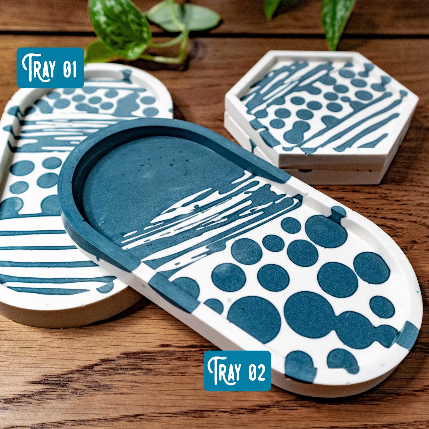 Decorative Eco Resin coaster | tray | KIT | Jesmonite