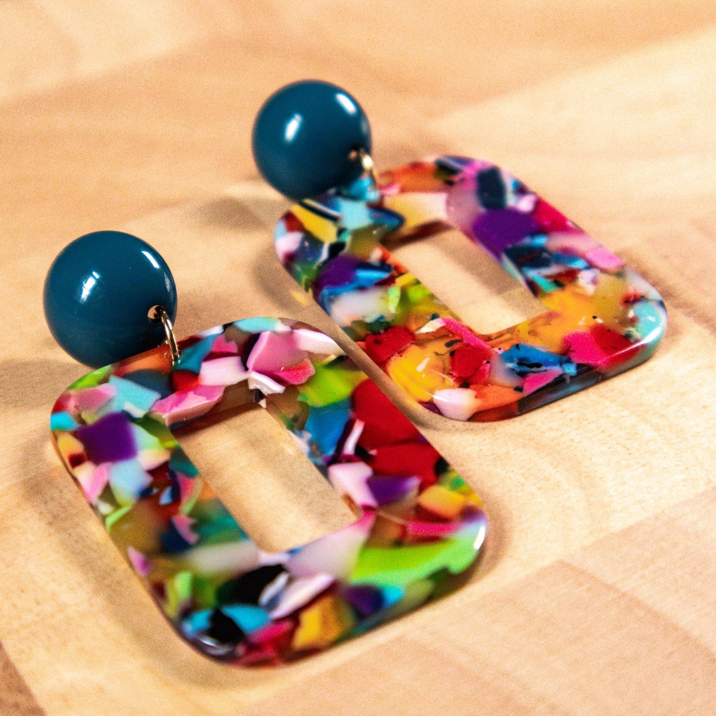 Earrings by FeSendra | Acetate + cabochon resine | colors