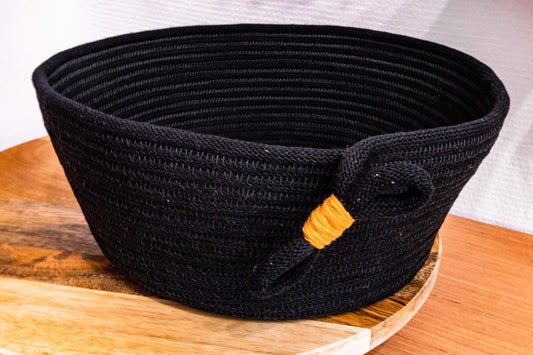 Cotton rope Basket | black