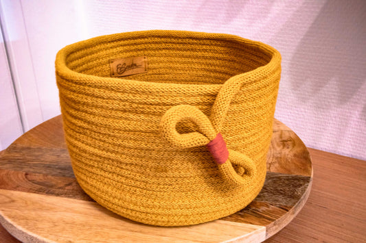 Cotton rope Basket | mustard
