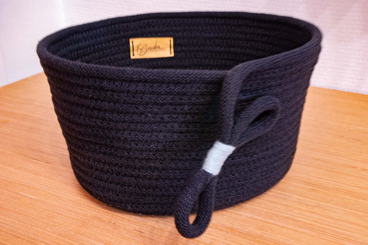 Cotton rope Basket | black