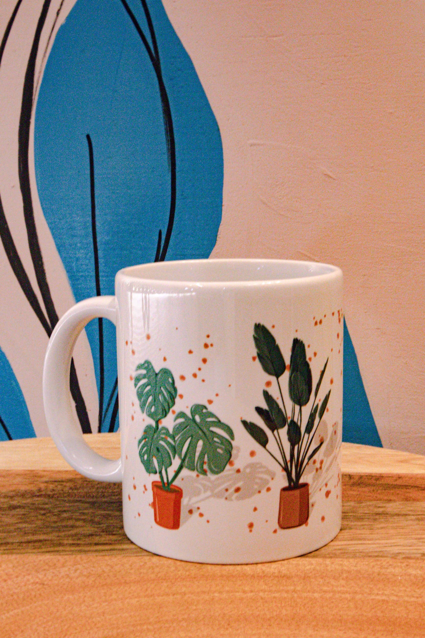 Ceramic mug with exclusive print -Happy place!