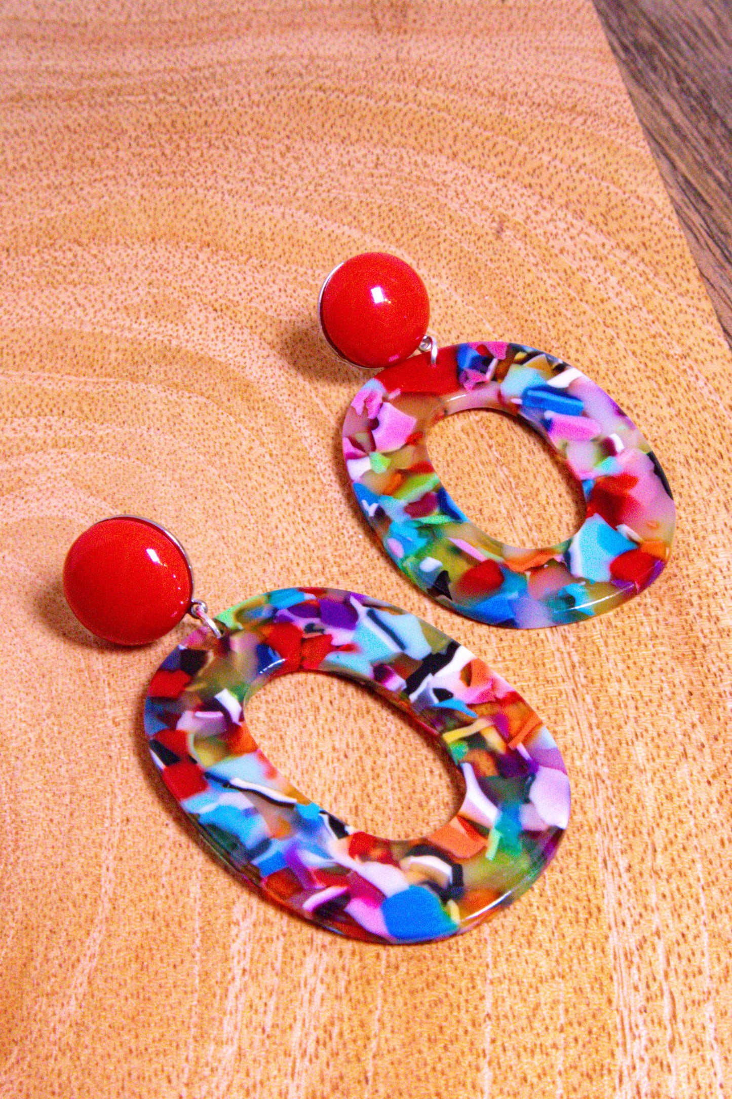Earrings by FeSendra | Acetate + cabochon resine | colors