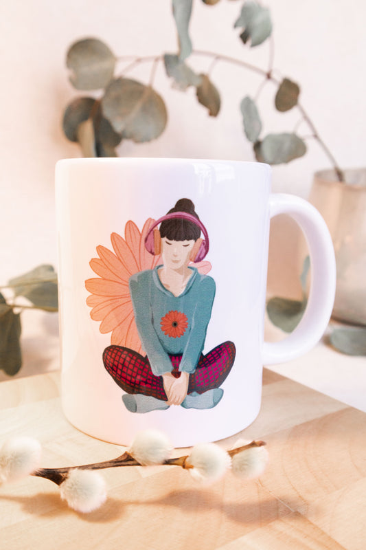 Ceramic mug with exclusive print -Self care!
