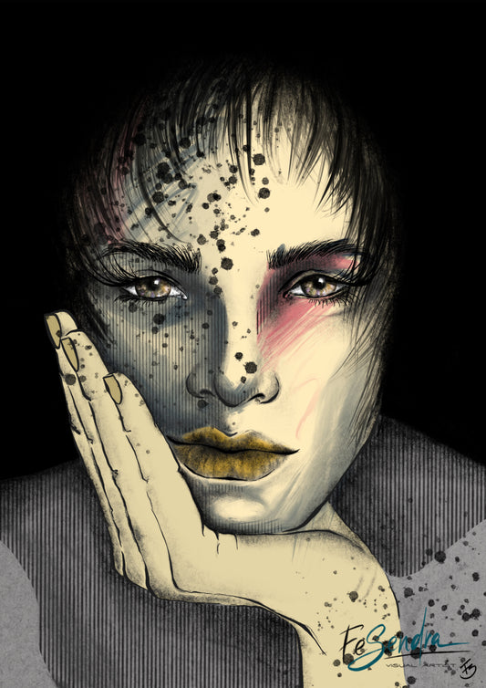 Printed Poster - Woman Portrait by FeSendra