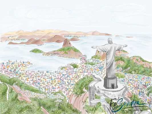 Printed Poster - Rio de Janeiro - "Corcovado"