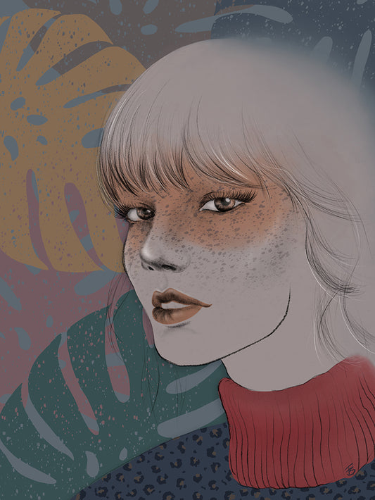 Printed Poster - Woman Portrait by FeSendra