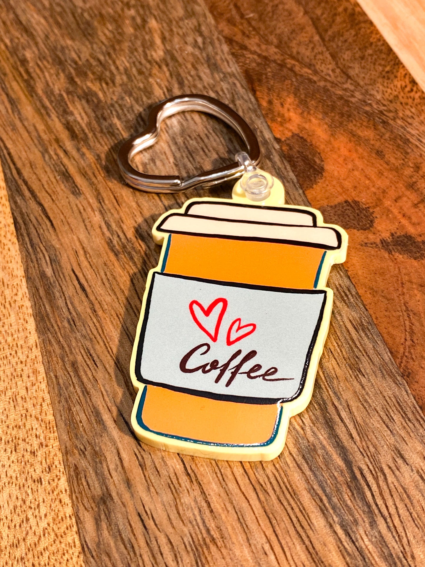 Acrylic charm Keychain | love coffee | exclusive design