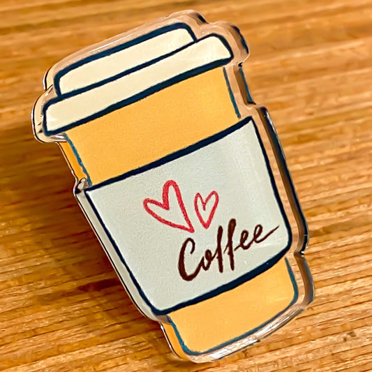 Acrylic pin | coffee